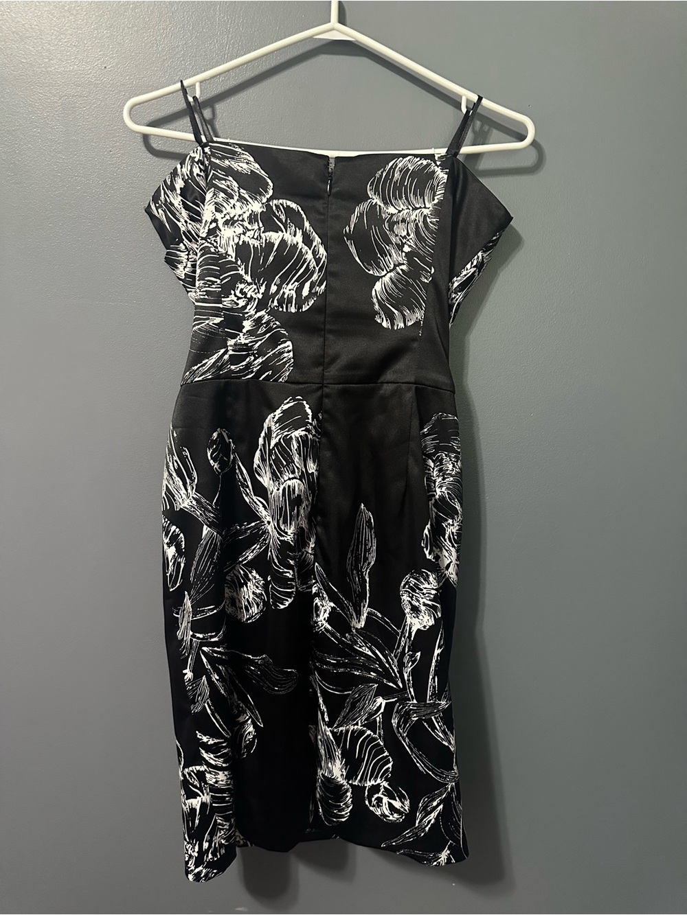 le chateau Black & White Floral Midi Slip Dress - Picture 2 of 5